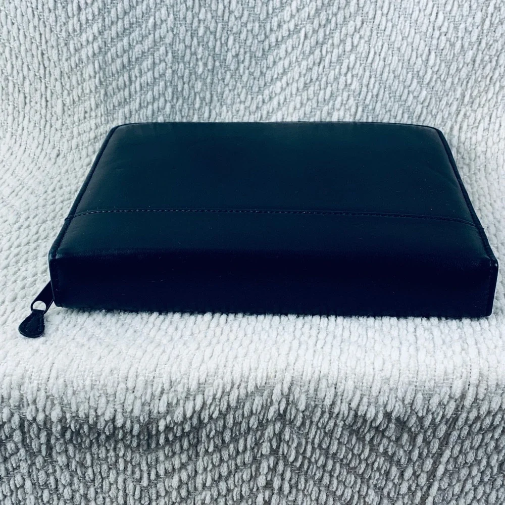 Collins Personal Organizer Unisex Black Leather 0582.18 Zippered 6-Ring‎ Planner